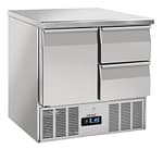 Saladette 2 tiroirs 1 porte GN 1/1