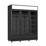 RÉFRIGÉRATEUR 3 PORTES EN VERRE NOIR