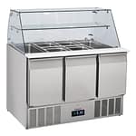 Saladette vitrée 3 portes GN 1/1
