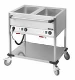 Chariot bain-marie à eau 2 x GN 1/1