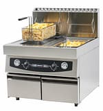 Friteuse gaz à poser avec vanne de vidange 2 x 17 litres