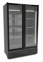 CONGÉLATEUR 2 PORTES EN VERRE NOIR 1230L