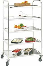 Chariot inox 5 plateaux