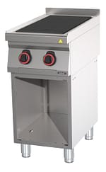 Fourneau électrique 2 plaques coup de feu avec soubassement 40