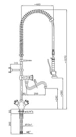 PRÉ DOUCHE DE RINÇAGE AVEC 1-TROU
