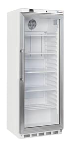 Armoire positive vitrée 400 L Blanche