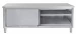 Table de travail Inox 600 avec portes coulissantes 1000 mm
