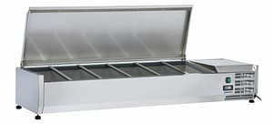 Saladette à poser 5 x GN 1/3 + 1 GN 1/2 avec couvercle