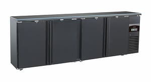 ARRIÈRE BAR RÉFRIGÉRÉE NOIR 4 PORTES