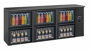 Arrière bar 3 x 2 tiroirs vitrés