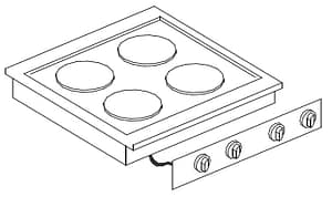 CUISINIÈRE ÉL. 4 PL.