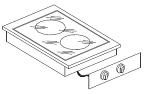 CUISINIÈRE EN CÉRAMIQUE 2 ZONES