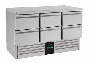 TABLE RÉFRIGÉRÉE 6 DRAWERS ENERGY LINE ÉQUIPÉ D'ÉVAPORATEUR