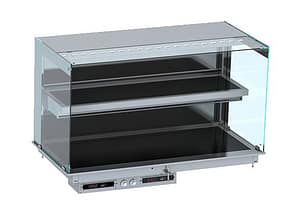 DROP-IN VITRINE CUBIQUE CHAUFFANTE AVEC PLAQUE VITRO CERAMIQUE MODELE MURAL - NOIR 4/1