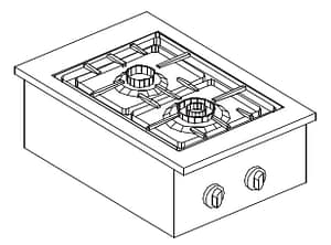 CUISINIÈRE À GAZ 2 BR. 9KW