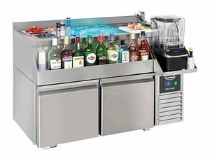 TABLE RÉFRIGÉRÉE 2 PORTES AVEC BAR À COCKTAILS