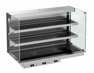 DROP-IN VITRINE CUBIQUE CHAUFFANTE AVEC PLAQUE VITRO CERAMIQUE MODELE MURAL - NOIR 5/1