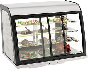 DROP-IN VITRINE CHAUFFANTE 140L PORTES COULISSANTES
