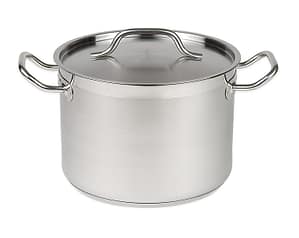 CASSEROLE EN ACIER INOXYDABLE + COUVERCLE ø36 22L