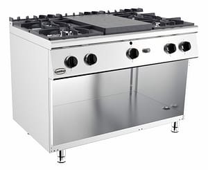 BASE 700 CUISINIÈRE AVEC PLAQUE COUP DE FEU À GAZ 4 BR.