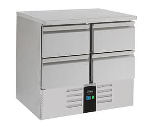 TABLE RÉFRIGÉRÉE 4 TIROIRS ENERGY LINE ÉQUIPÉ D'ÉVAPORATEUR