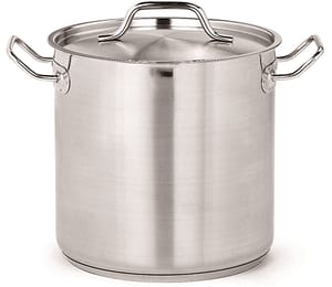 MARMITE PROFONDE EN ACIER INOXYDABLE + COUVERCLE ø36 36L