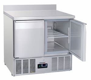 Saladette avec dosseret 2 portes GN 1/1