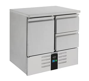 TABLE RÉFRIGÉRÉE 1 PORTE/2 TIROIRS ENERGY LINE ÉQUIPÉ D'ÉVAPORATEUR