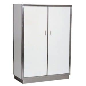 ARMOIRE DE PORCELAINE EN ACIER INOX 3 PORTES 5 NIVEAUX 1880
