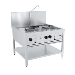 TABLE WOK À GAZ 2X17KW + 1X9KW