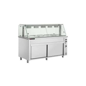 Vitrine bain-marie sur coffre 5 x GN 1/1