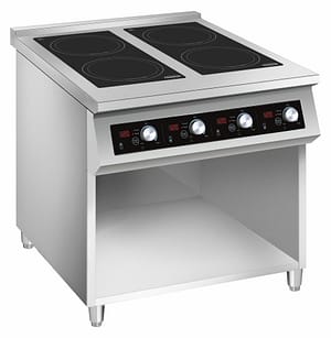 CUISINIÈRE À INDUCTION 4 ZONES CONVIENT UNIQUEMENT AUX POÊLES À INDUCTION