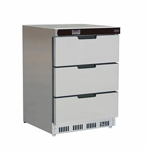 RÉFRIGÉRATEUR EN ACIER INOX 3 TIROIRS