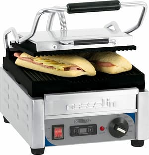 Grill Panini Petit Premium Rainurée - Rainurée avec minuteur