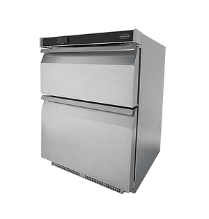 RÉFRIGÉRATEUR EN ACIER INOX 2 TIROIRS