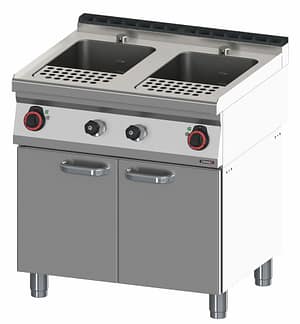 Cuiseur à pâtes avec soubassement 2x23 litres 80