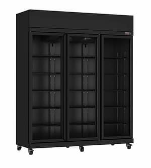 RÉFRIGÉRATEUR 3 PORTES EN VERRE IRM-1180R BL
