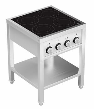 CUISINIÈRE À INDUCTION 4 ZONES AVEC ESSOUS OUVERT