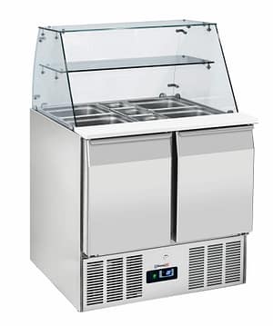 Saladette vitrine 2 portes GN 1/1