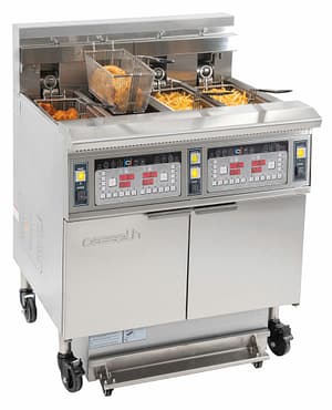 Friteuse électrique avec filtration 4 x 12 litres 17+17kW