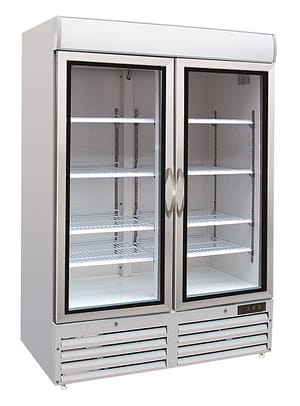 CONGÉLATEUR 2 PORTES EN VERRE