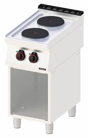 Fourneau électrique 2 feux avec soubassement 40