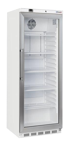 Armoire positive vitrée 400 L Blanche