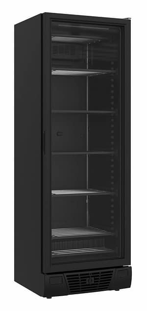 CONGÉLATEUR 1 PORTE EN VERRE NOIR 382L
