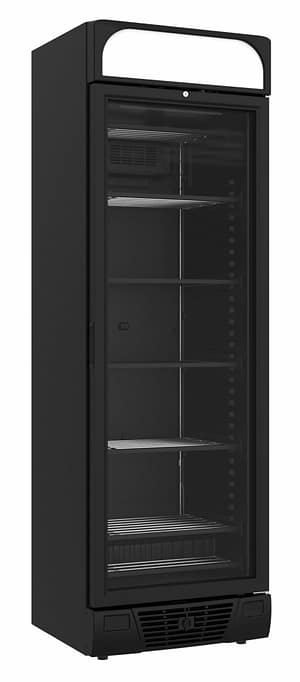 CONGÉLATEUR 1 PORTE EN VERRE NOIR 382L