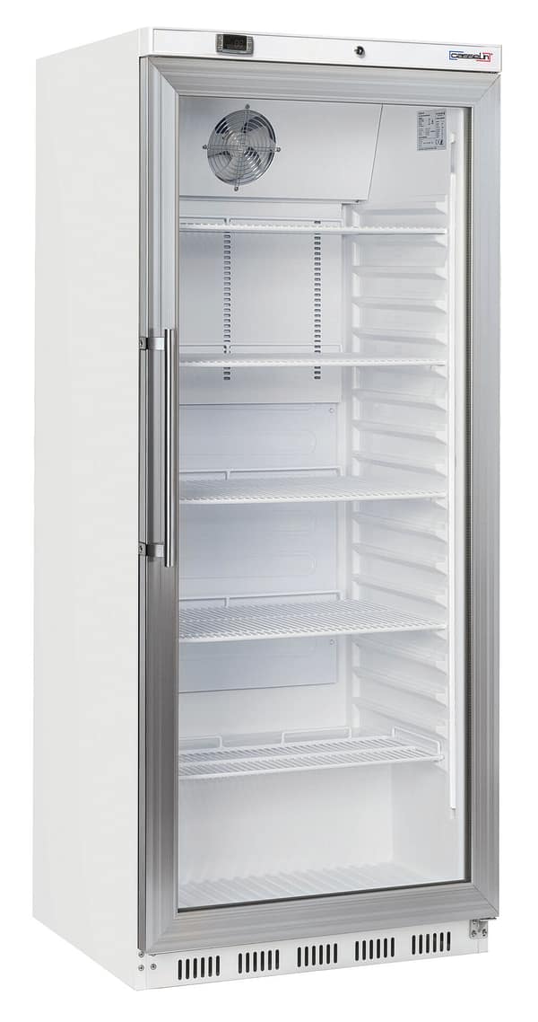 Armoire positive vitrée 600 L Blanche