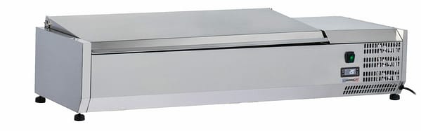 Saladette à poser 3 x GN 1/3 + 1 GN 1/2 avec couvercle