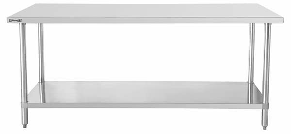 Table de travail inox 700 avec étagère 800 mm