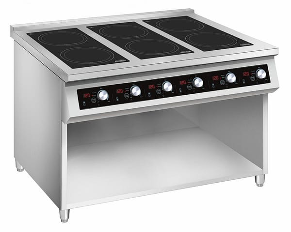 CUISINIÈRE À INDUCTION 6 ZONES CONVIENT UNIQUEMENT AUX POÊLES À INDUCTION