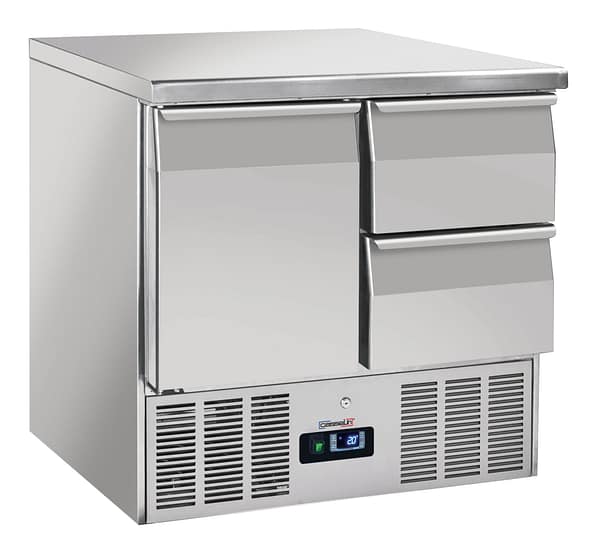 Saladette 2 tiroirs 1 porte GN 1/1